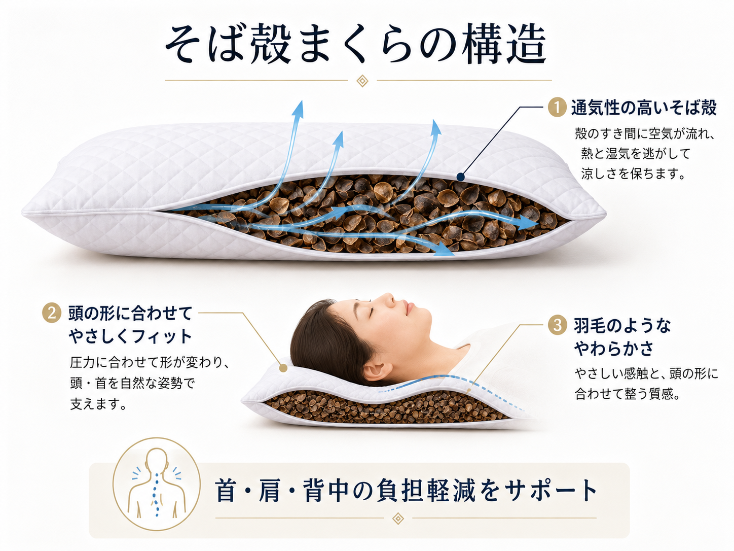 Kiri Rest そばがら枕